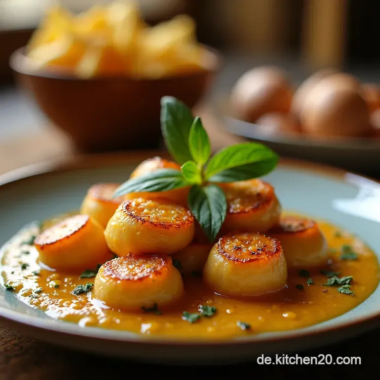 Zarte Putenmedaillons in Cremiger Lauchsahnesauce presentation