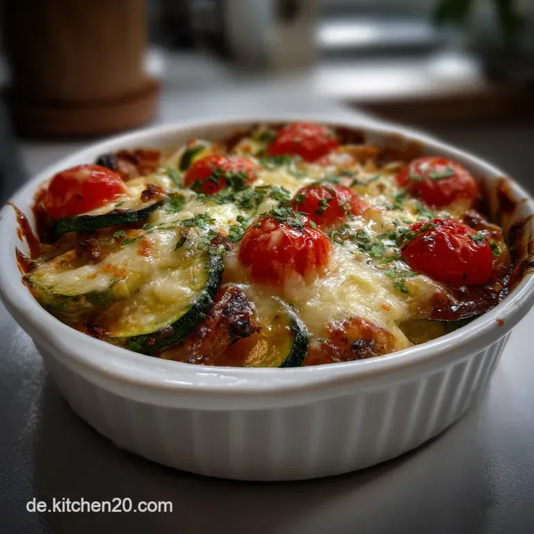 Zucchinitomatenauflauf Mit Raclettekse Low Carb Lchf: Keto Genuss presentation