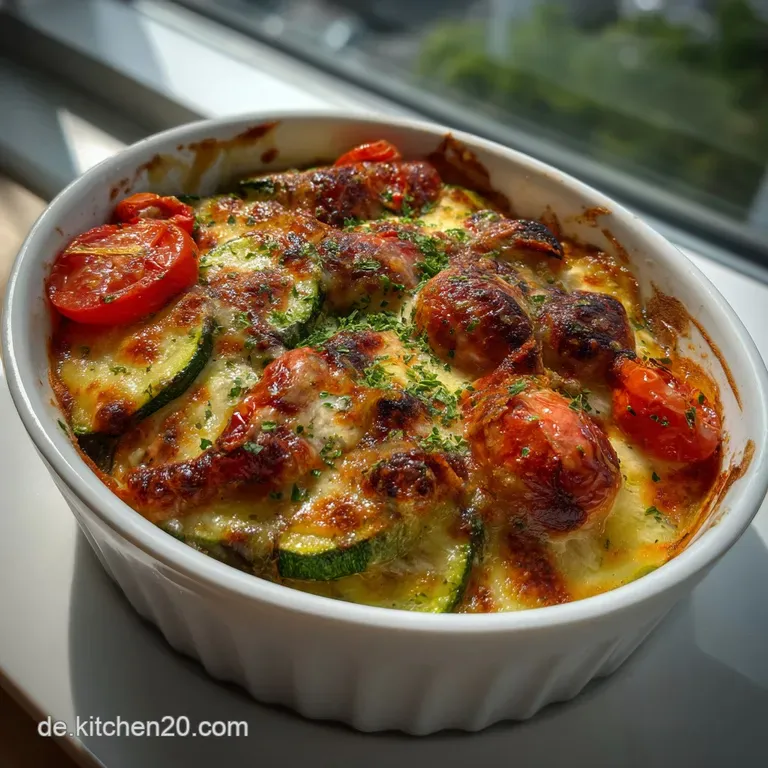 ZucchiniTomatenAuflauf mit Raclettekse Low Carb LCHF: Keto Genuss