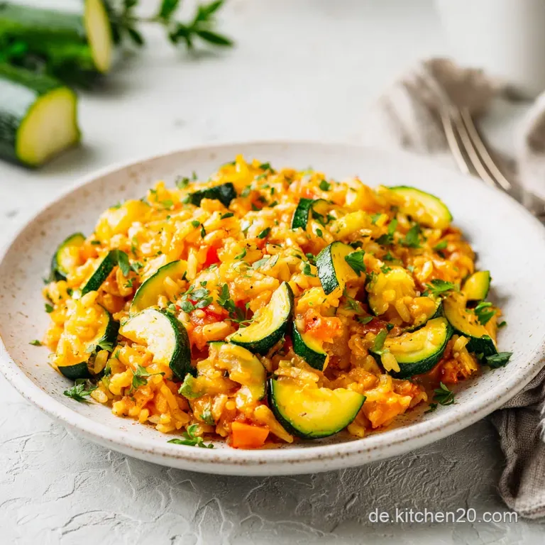 Zucchini Reis Pfanne: Mediterran und Gesund