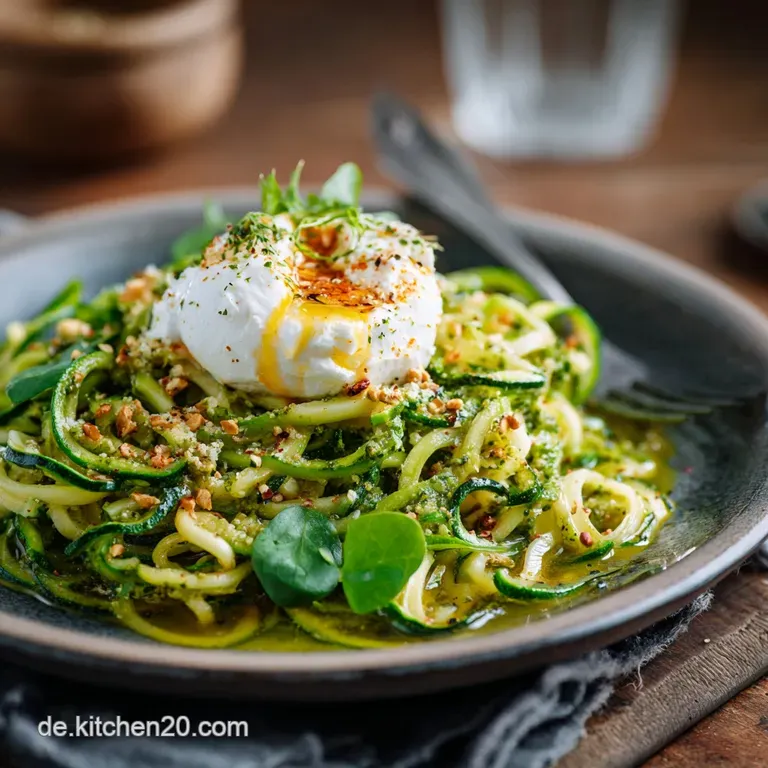 Zucchininudeln Mit Rucolapesto Und Burrata Das Leichteste Low Carb Veggie Abendessen presentation