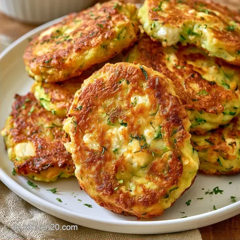 Knusprige Zucchinipuffer mit Feta