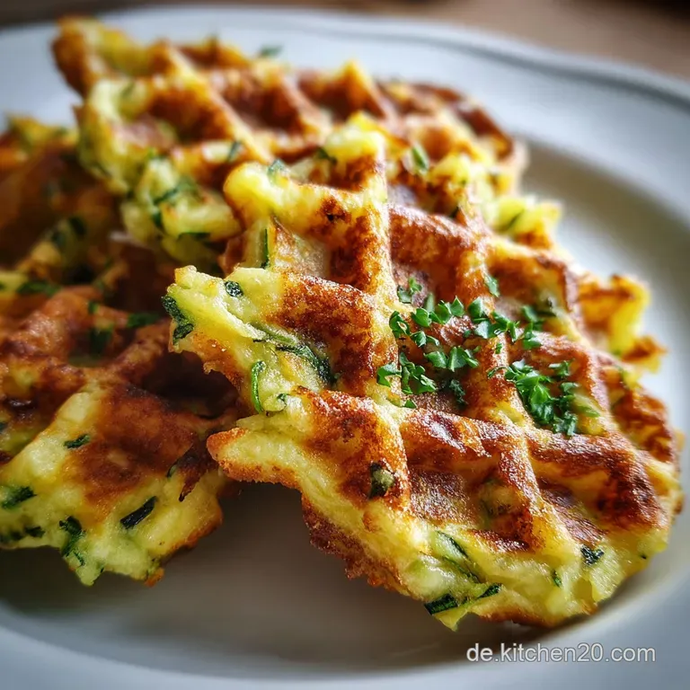 Zucchiniwaffeln mit Cheddar Ganz Einfach