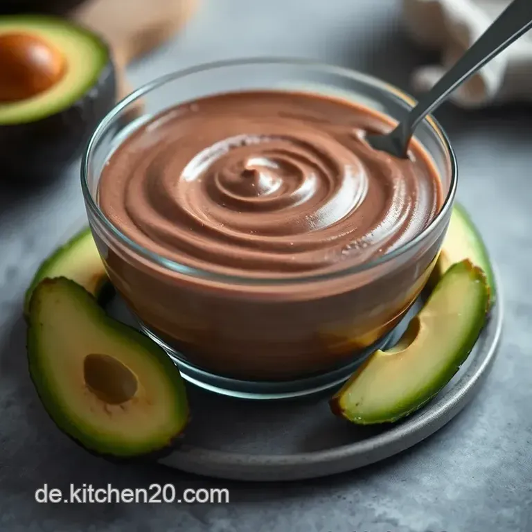 Zuckerfreie Schokoladen-Mousse Mit Avocado presentation