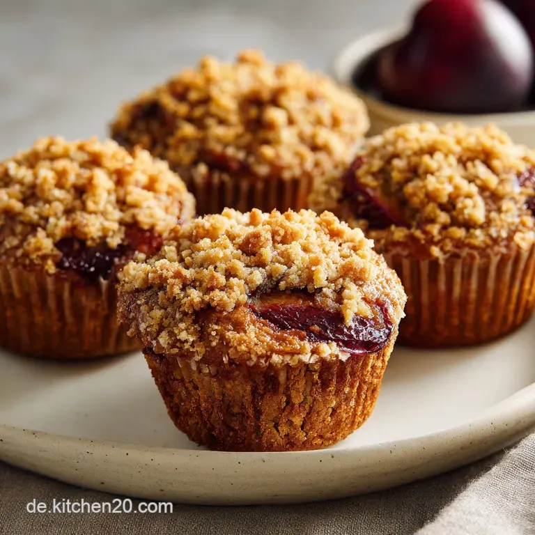 Zwetschgen Muffins mit Streuseln Rezept