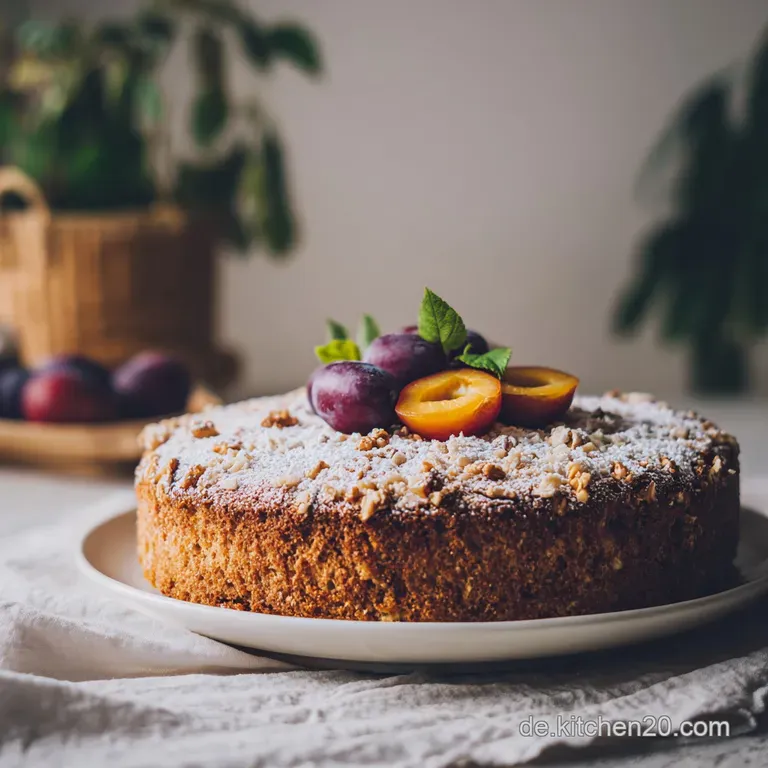 Zwetschgen Nuss Kuchen vom Blech